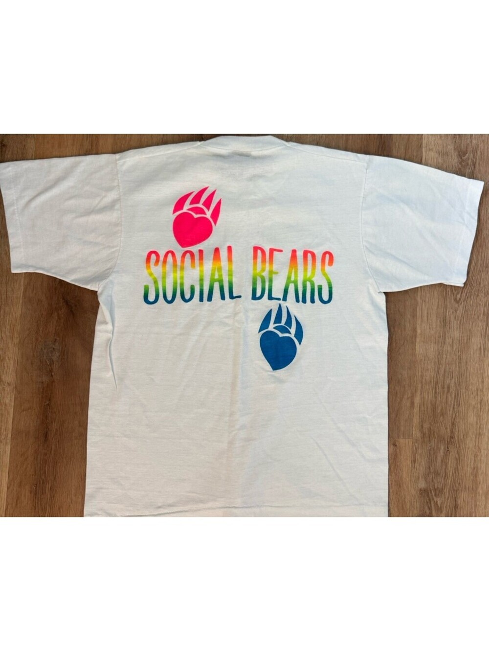 Vintage Social Bears Big Bear CA T Shirt L Single Stitch Screen Stars USA 90s
